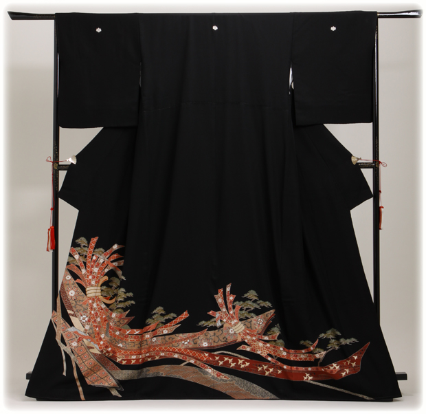 留袖 レンタル 大きいサイズ NT-L884 黒留袖フルセット 結婚式 40代 50