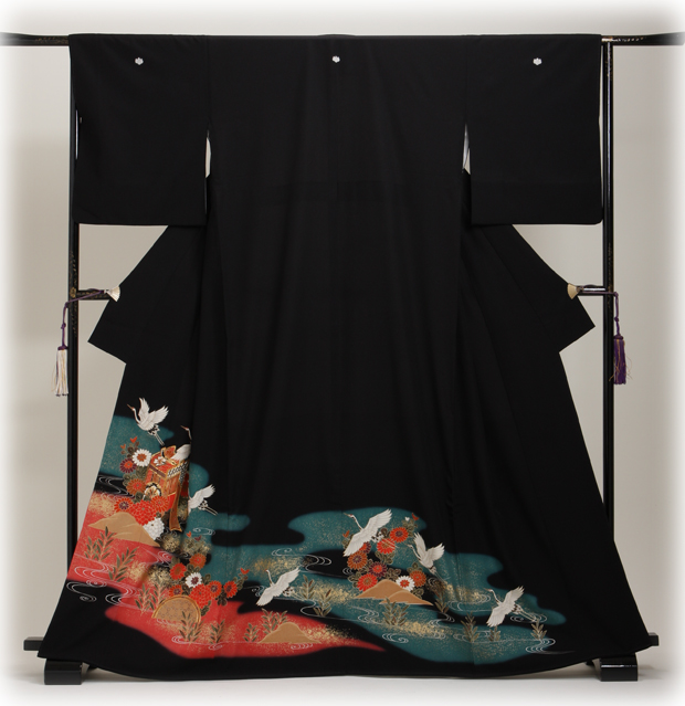 留袖 レンタル 大きいサイズ NT-L752 黒留袖フルセット 結婚式 40代 50