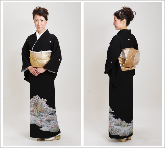 留袖 レンタル NT-720 黒留袖フルセット 結婚式 60代 70代 送料無料