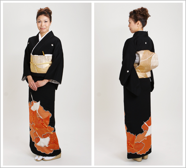 留袖 レンタル 大きいサイズ NT-L289 黒留袖フルセット 結婚式 30代 40