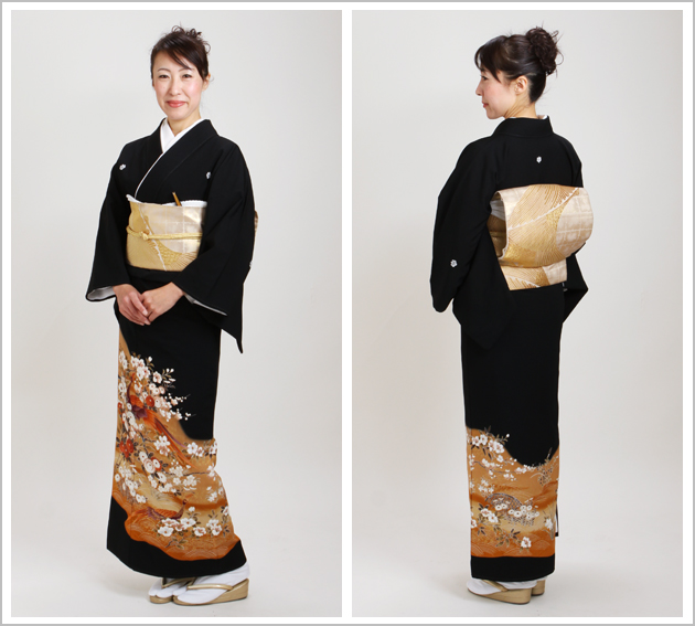 留袖 レンタル 大きいサイズ NT-L753 黒留袖フルセット 結婚式 40代 50