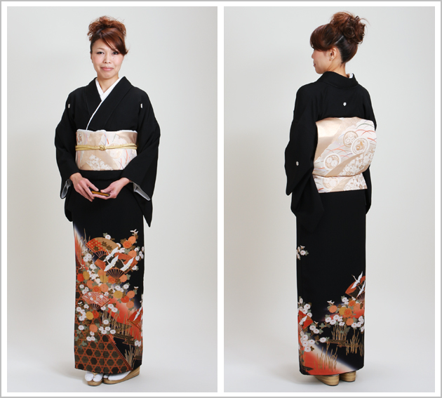 留袖 レンタル NT-876 黒留袖フルセット 結婚式 30代 40代 50代 送料