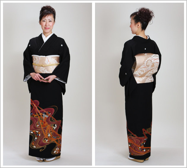 留袖 レンタル NT-743 黒留袖フルセット 結婚式 30代 40代 50代 送料