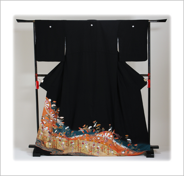 留袖 レンタル NT-807 黒留袖フルセット 結婚式 40代 50代 送料無料の