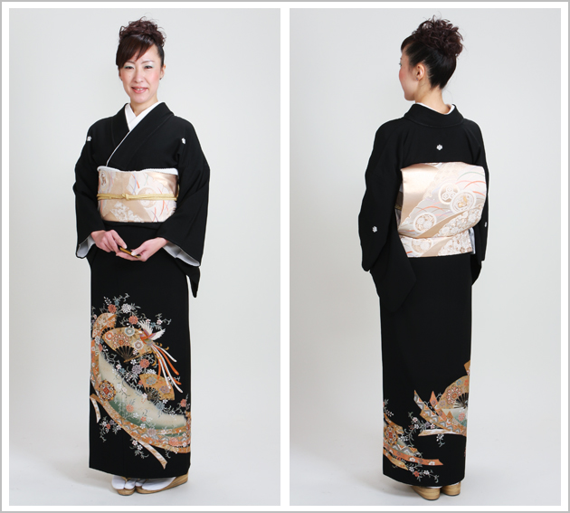 留袖 レンタル NT-919 黒留袖フルセット 結婚式 40代 50代 60代 送料