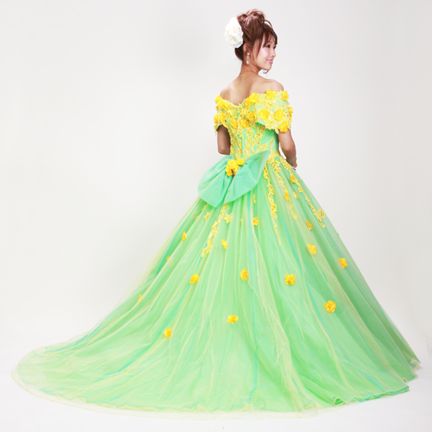 カラードレス レンタル 5号 プリンセスライン ペパーミントグリーン お色直し 披露宴 7102 往復送料無料 の通販はau Pay マーケット 貸衣装ネット便