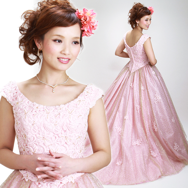 カラードレス レンタル 11号 プリンセスライン ピンク お色直し 披露宴 7259 往復送料無料 の通販はau Pay マーケット 貸衣装ネット便