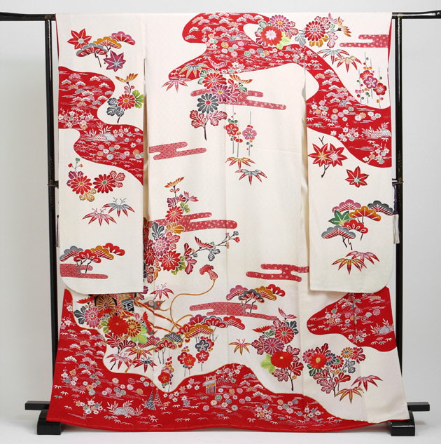 成人式 1月使用 振袖 レンタル 白色 紅型・御所車 NT-S32-sei 送料無料 成人式 1月使用 振袖 レンタル 白色 紅型・御所車 NT-S32-sei 送料無料