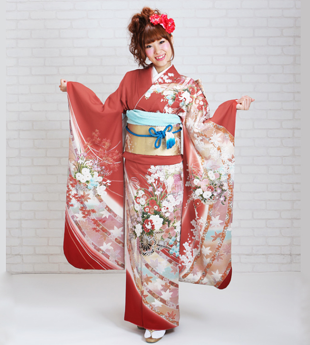 振袖 2月〜12月使用 振袖 レンタル 朱赤色 花車 NT-116 送料無料 振袖 2月〜12月使用 振袖 レンタル 朱赤色 花車 NT-116 送料無料の通販