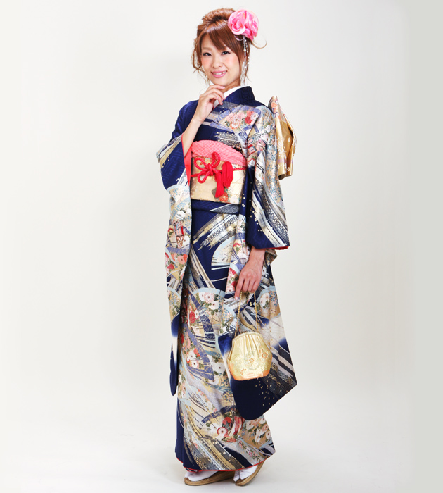 振袖 2月〜12月使用 振袖 レンタル 紺色 扇 NT-151 送料無料 振袖 2月〜12月使用 振袖 レンタル 紺色 扇 NT-151 送料無料の通販はau