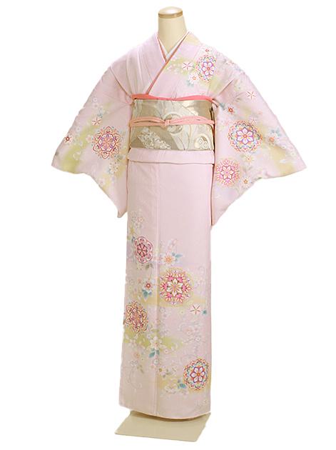 訪問着 レンタル 付下げ うすピンク色 NT-180 お宮参り お茶会 送料無料 訪問着 レンタル 付下げ うすピンク色 NT-180 お宮参り お茶会 送料