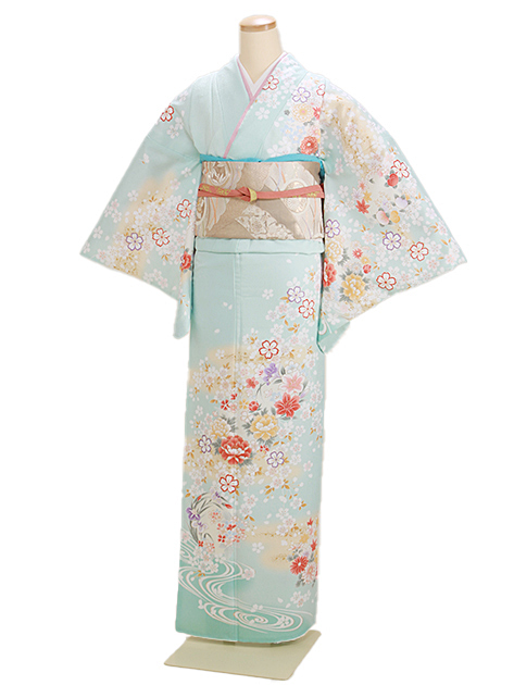 訪問着 レンタル 付下げ 水色 NT-184 お宮参り お茶会 送料無料 訪問着 レンタル 付下げ 水色 NT-184 お宮参り お茶会 送料無料の通販