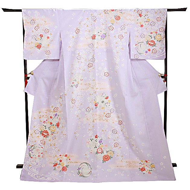 訪問着 レンタル 付下げ うす紫色 NT-185 お宮参り お茶会 送料無料の