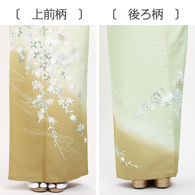 訪問着 レンタル 付下げ 若草色 NT-L112 お宮参り お茶会 送料無料の