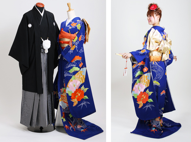 引き振袖レンタル 紺 色振袖 黒引き振袖 NT-67 花柄 花嫁 送料無料 引き振袖レンタル 紺 色振袖 黒引き振袖 NT-67 花柄 花嫁 送料無料の