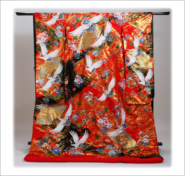 打掛 レンタル 色打掛 赤色 扇面秋草鶴 NT-704 送料無料 打掛 レンタル 色打掛 赤色 扇面秋草鶴 NT-704 送料無料の通販はau PAY