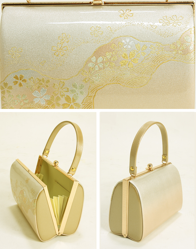 ゴールド 和装用バッグと草履 セット NISHIORI 佐賀錦 -綵晃- 高級 草履バッグ セット 金 ゴールド