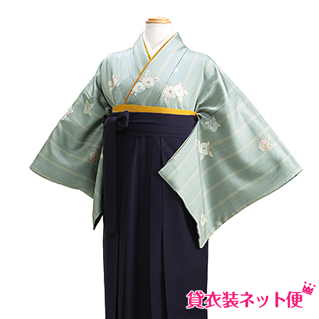 卒業式 袴セット 正絹 袴セットレディース 卒業式 袴 レンタル 先生 ブルーグレー 送料無料 FAGK063