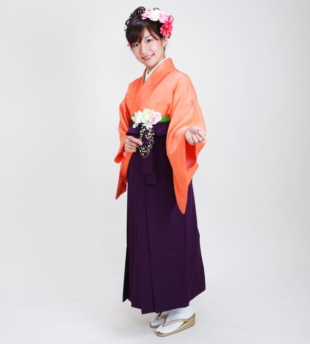 卒業式 袴セット 袴セットレディース 卒業式 袴 レンタル 先生 柿色 無地 送料無料 FAGDD26 卒業式 袴セット 袴セットレディース 卒業式 袴 レンタル 先生 柿色