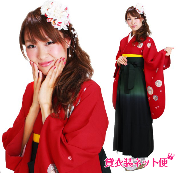 卒業式 袴セット 袴セットレディース 卒業式 袴 レンタル 大学卒業式 大学 卒業式 赤色 十二支 送料無料 FAG0270