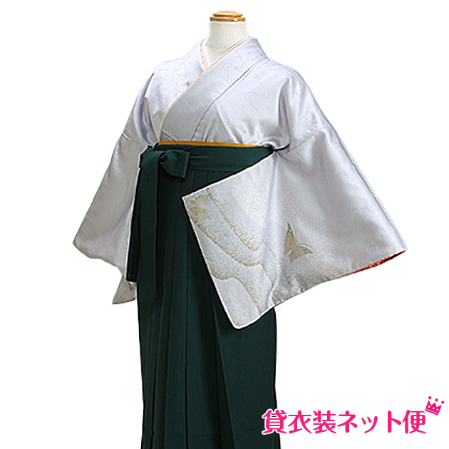 卒業式 袴セット 袴セットレディース 卒業式 袴 レンタル グレー色 送料無料 FAGH102