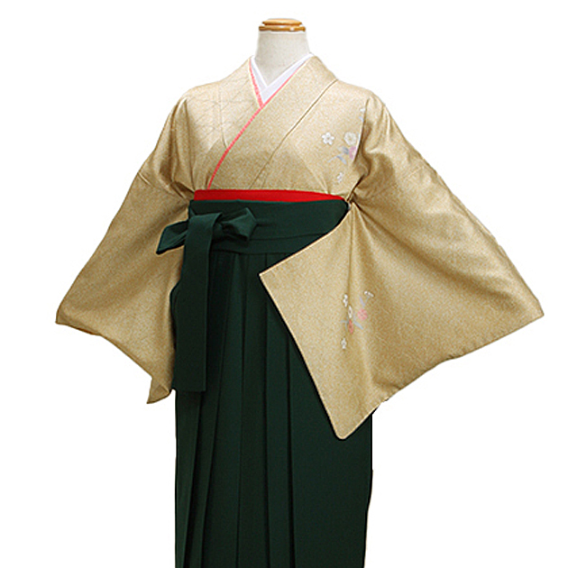 卒業式 袴セット 袴セットレディース 卒業式 袴 レンタル 黄土色 小菊 送料無料 FAGH110
