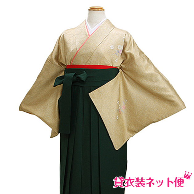 卒業式 袴セット 袴セットレディース 卒業式 袴 レンタル 黄土色 小菊 送料無料 FAGH110
