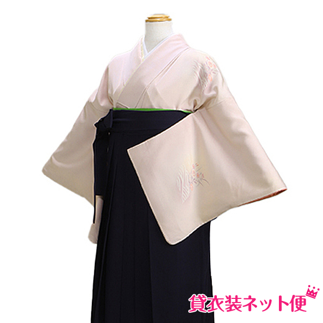 卒業式 袴セット 正絹 袴セットレディース 卒業式 袴 レンタル 薄ピンク色 送料無料 FAGH019