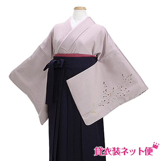 卒業式 袴セット 正絹 袴セットレディース 卒業式 袴 レンタル 薄紫色 ワレモコウ 送料無料 FAGH057