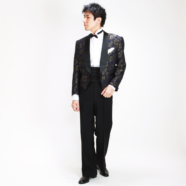 タキシード レンタル M・Lサイズ/165〜172cm/ブルーゴールド NT-023a 送料無料_1