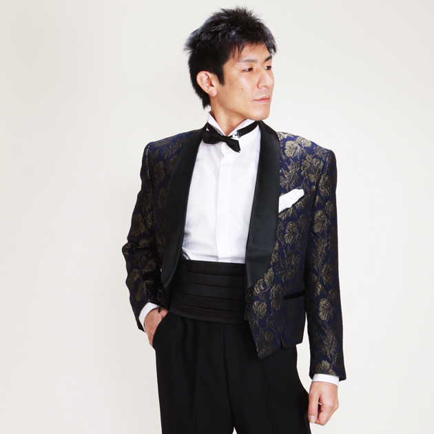タキシード レンタル M・Lサイズ/165〜172cm/ブルーゴールド NT-023a 送料無料_2