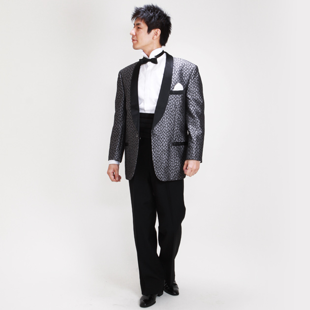 タキシード レンタル L・XLサイズ/175〜185cm/グレー NT-752 送料無料_1