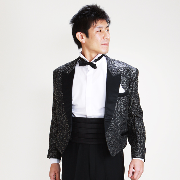 タキシード レンタル M・Lサイズ/165〜172cm/黒グレー UP30197 送料無料_2