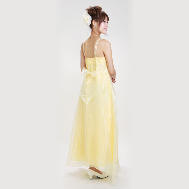 二次会ドレスレンタル 5号-9号 イエロー Aライン 結婚式 2次会 お呼ばれ 1003 EL2606 送料無料 二次会ドレスレンタル 5号-9号 イエロー Aライン 結婚式 2次会