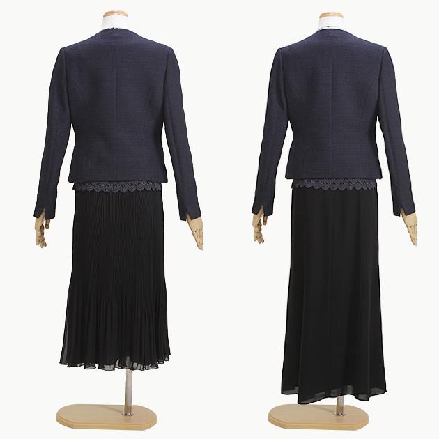 フォーマルドレス レンタル 結婚式 7号-9号 紺 スリーピース 5070005 母親 ドレス 服装 叔母 入学式 卒業式 40代 50代 60代 フォーマルドレス レンタル 結婚式 7号-9号 紺 スリーピース 5070005