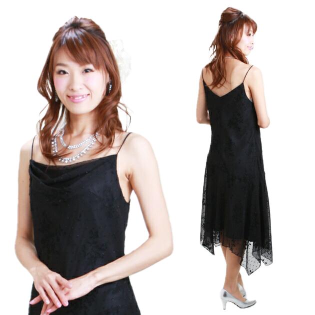 フォーマルドレス レンタル 結婚式 9号-13号 黒 ワンピース pr-064 レディースドレス 20代 30代 40代の通販は 7,304円