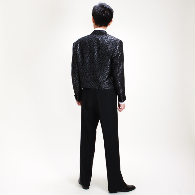 タキシード レンタル M・Lサイズ/165〜172cm/黒ラメ NT-10-6136 送料無料_3