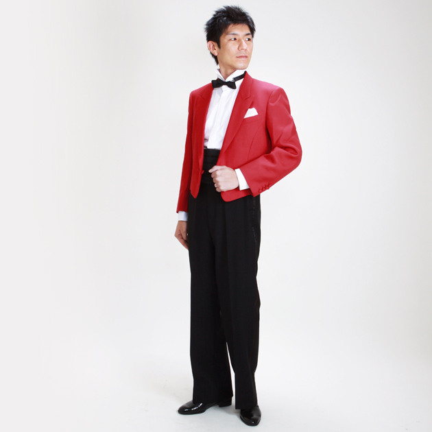 タキシード レンタル M・Lサイズ/165〜172cm/赤 NT-2050 送料