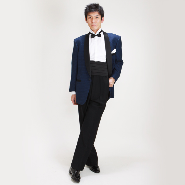 タキシード レンタル L・XLサイズ/175〜185cm/紺 NT-455 送料無料_1