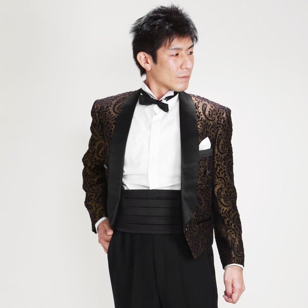 タキシード レンタル M・Lサイズ/165〜172cm/ゴールドブラウン NT-799 送料無料_2