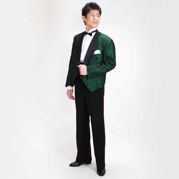 タキシード レンタル M・Lサイズ/165〜172cm/グリーン NT-MS005D 送料無料_1