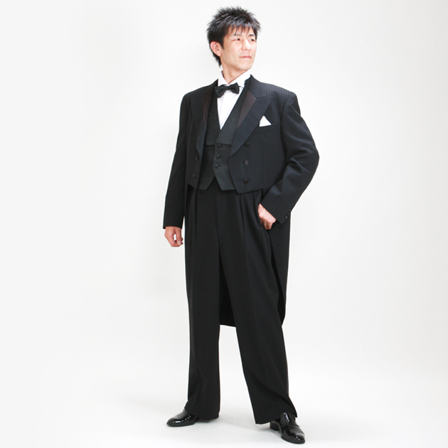 【テールコートエンビ】タキシード レンタル 新郎 NT-003 送料無料_1