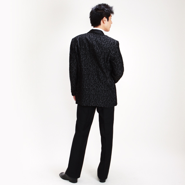 タキシード レンタル M・Lサイズ/168〜175cm/ブラック・ゴールドラメ NT-UP-A251A 送料無料_3