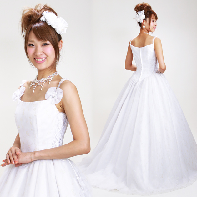 ウェディングドレス レンタル 9号-13号 プリンセスライン ウエディングドレス ウェディング ドレス 披露宴 6113 ES982 送料無料
