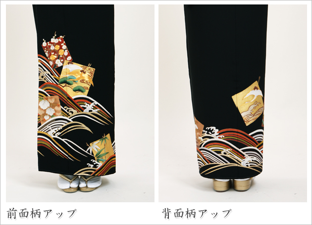 留袖 レンタル 背の高い方 NT-908 黒留袖フルセット 結婚式 40代