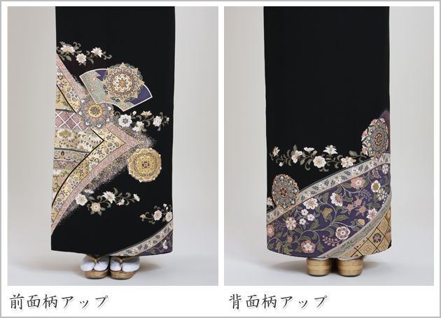 留袖 レンタル NT-934 黒留袖フルセット 結婚式 50代 60代 送料無料の