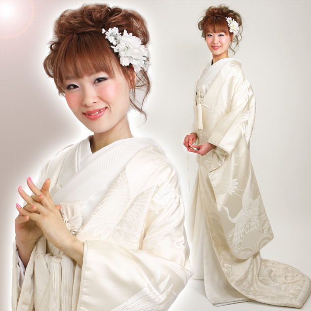 白無垢 レンタル 青海波に飛翔鶴 NT-510 紋付袴 花嫁衣装 送料無料