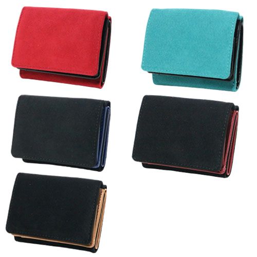 【Maturi マトゥーリ】 アルカンターラ ピスタシリーズ 三つ折り ミニ財布 MR-103 選択カラー 定価38500円