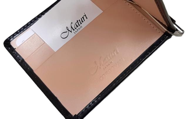 Maturi マトゥーリ】 コードバン 馬革 牛革 マネークリップ MR-502 BK