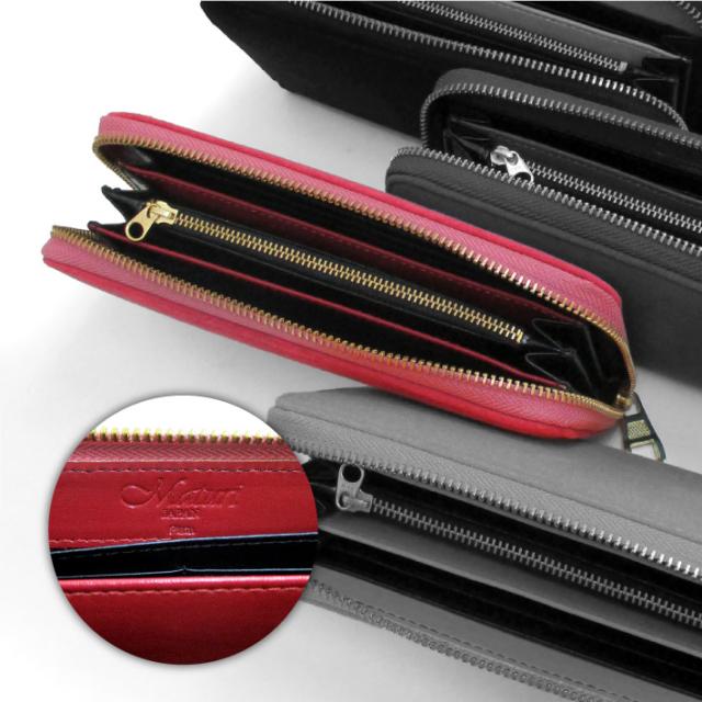 【Maturi マトゥーリ】 アルカンターラ ピスタシリーズ ラウンドファスナー 長財布 本革 MR-098 PINK 定価38500円 Maturi マトゥーリ】 アルカンターラ ピスタシリーズ ラウンド